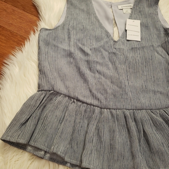 🎖Host Pick🏅⚡️🔽NWT Club Monaco Peplum Top - Picture 8 of 10